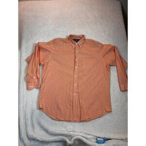 Ralph Lauren Mens Button-Down Orange Checkered Long Sleeve Shirt Size XL